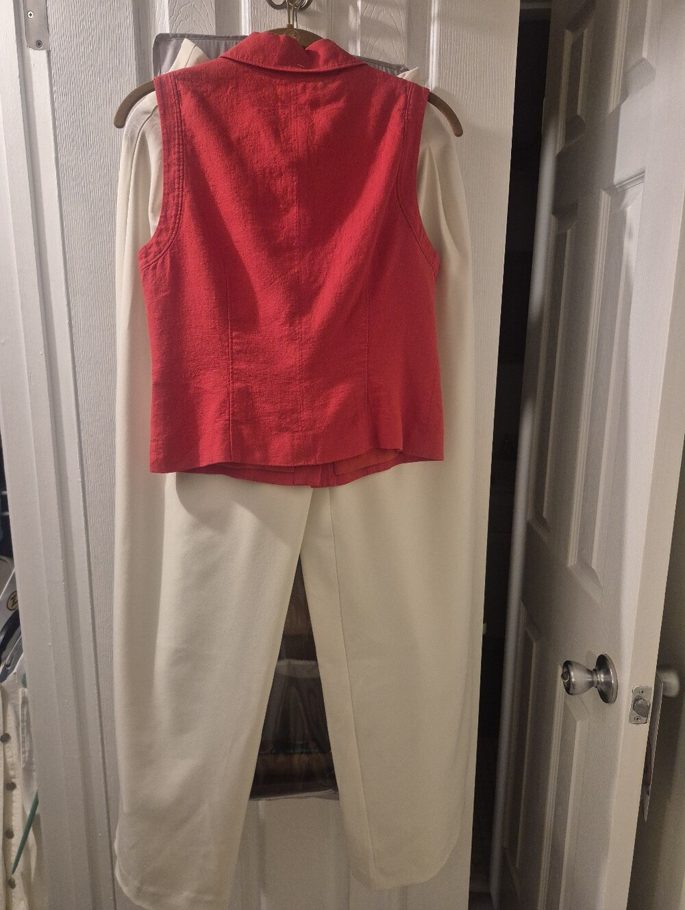 Toccin | Red Button-Front Collar Top - Picture 7 of 7
